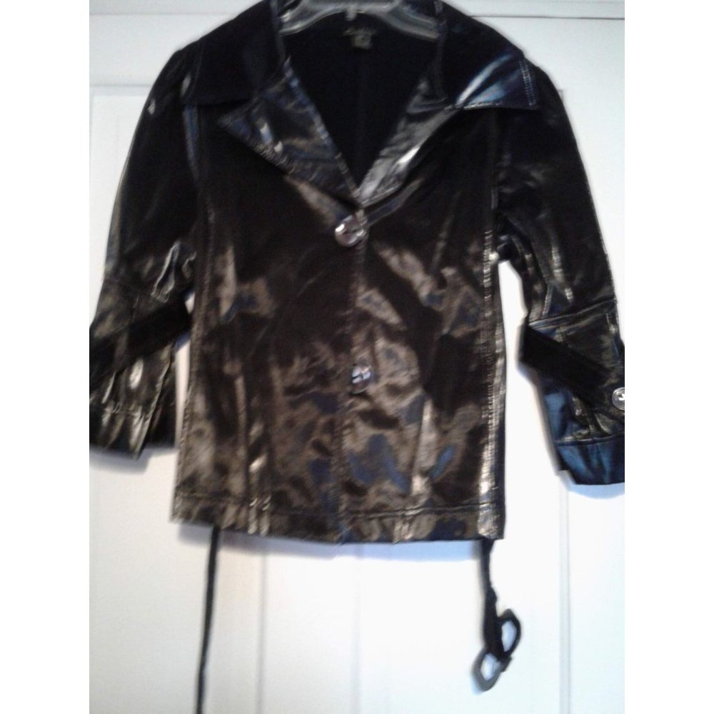 Ladies Cartise Jacket Black Taffeta Size 8